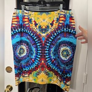 Bisou Bisou Pencil Skirt Colorful  Sz XL
